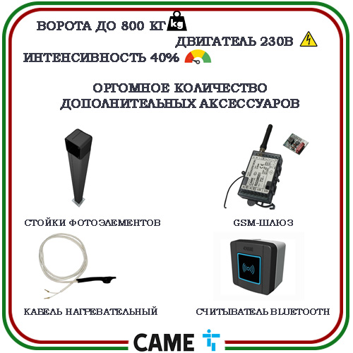 CAME BX 608AGS автоматика для откатных ворот 4